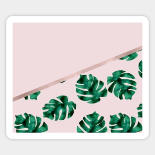 Monstera Dreams - Geometric Split Sticker